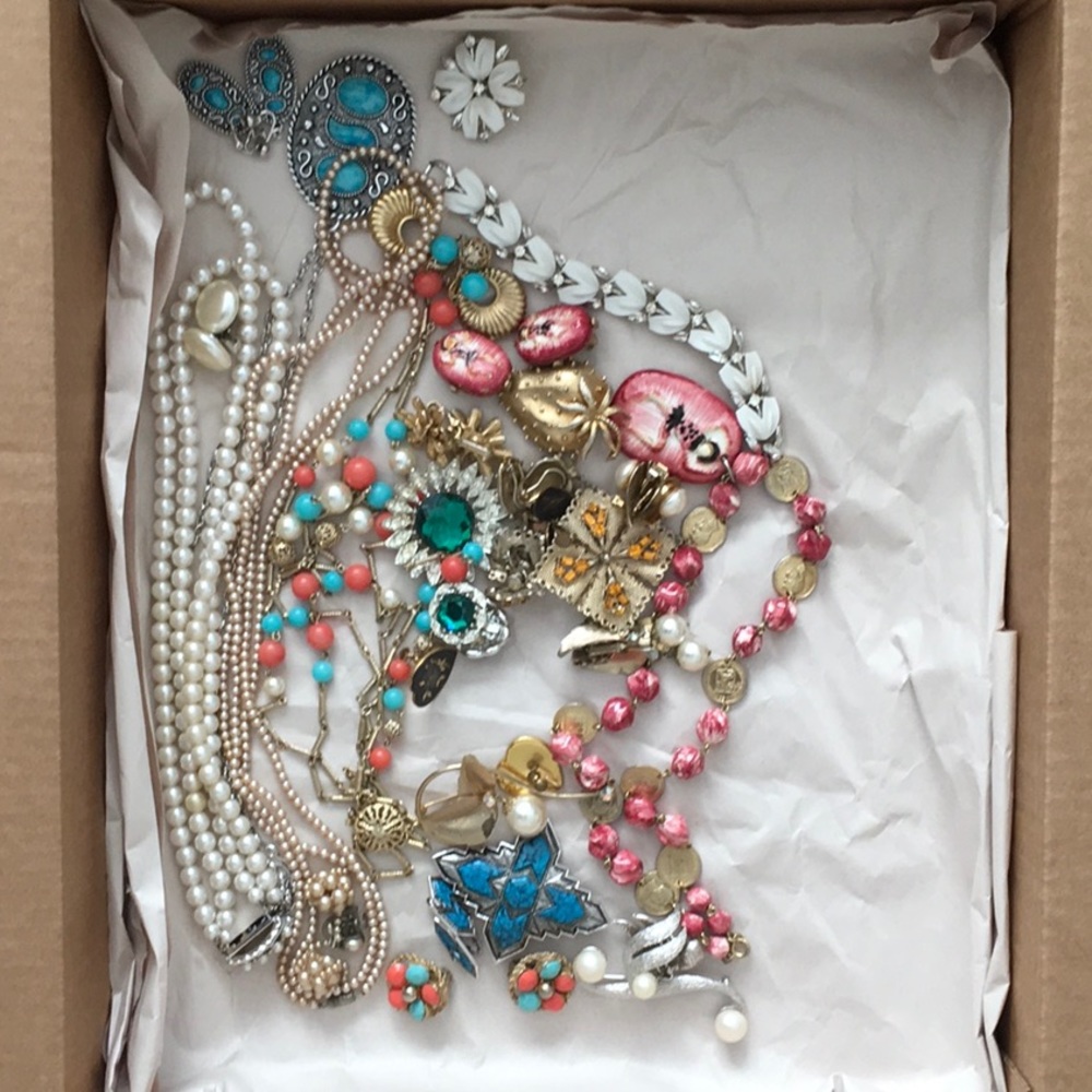 Large lot of vintage costume jewelry.  Was moms